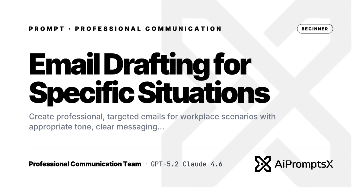 Professional Email Drafting AI Prompt