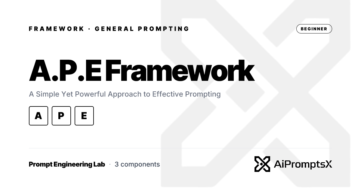 APE Framework: The Simplest Way to Write AI Prompts