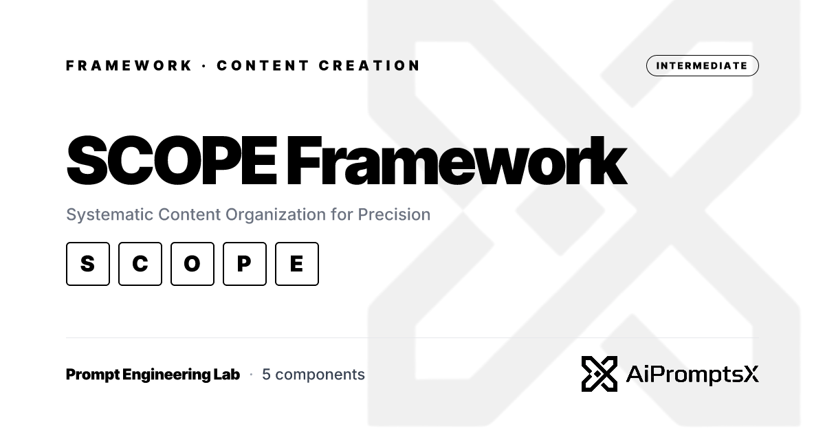 SCOPE Framework: Organized AI Content Prompts